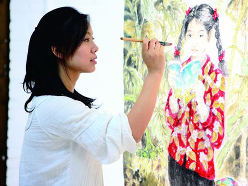 [自强不息]太阳花的微笑—记自强不息的聋哑女画家史晓慧