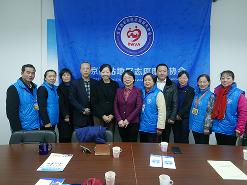 河南省文明委领导调研北京西站地区志愿服务协