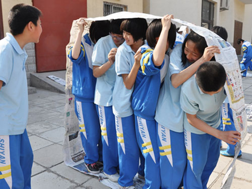 石景山区实验中学心理团队开展学生素质拓展活