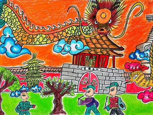 西城区青少年儿童图书馆在中小学生中开展党在我心中绘画比赛活动