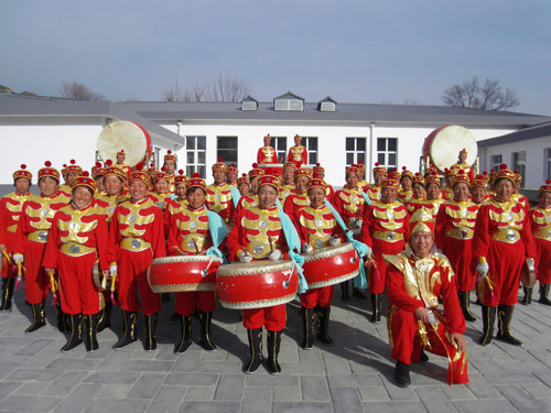 门头沟区雁翅镇淤白村成立威风锣鼓演出队(图