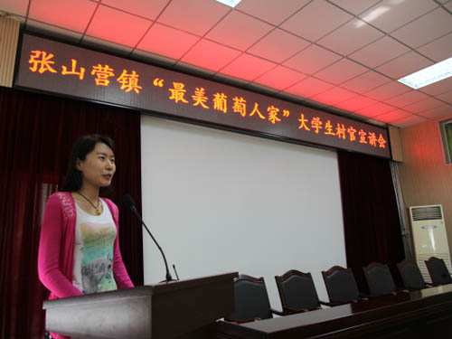 延庆县张山营镇举办最美葡萄人家大学生村官