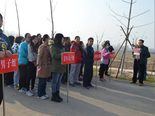 房山区琉璃河镇举办2014年冬季长走比赛(图)