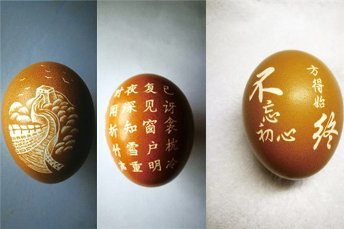 蛋雕作品.