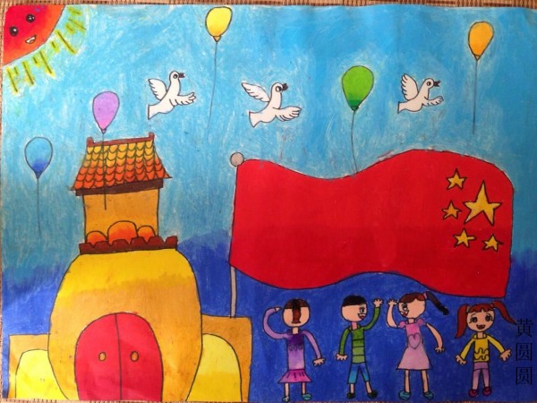 [福建]泉州小手画国旗 画出一片片爱国情怀